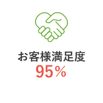 お客様満足度95%